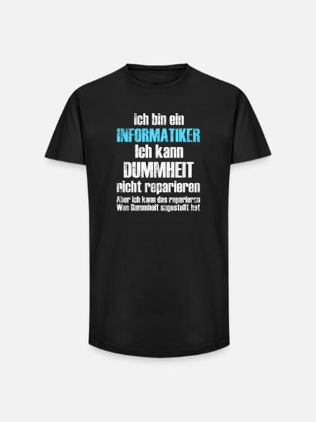 Informatiker Informatik - Long Fit Männer T-Shirt - Schwarz