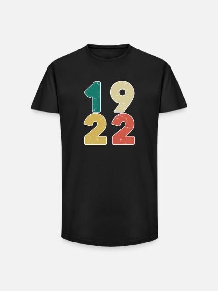 1922 - Year 1922 - Year 1922 - Long Fit Men's T-Shirt - black