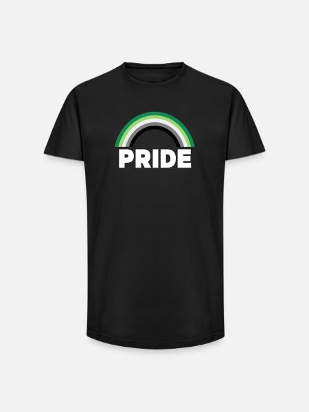 Aromantic Pride - Long Fit Men's T-Shirt - black