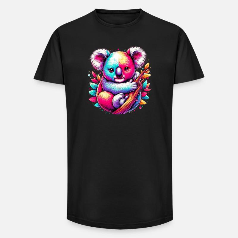 Koala - Long Fit Men's T-Shirt - black