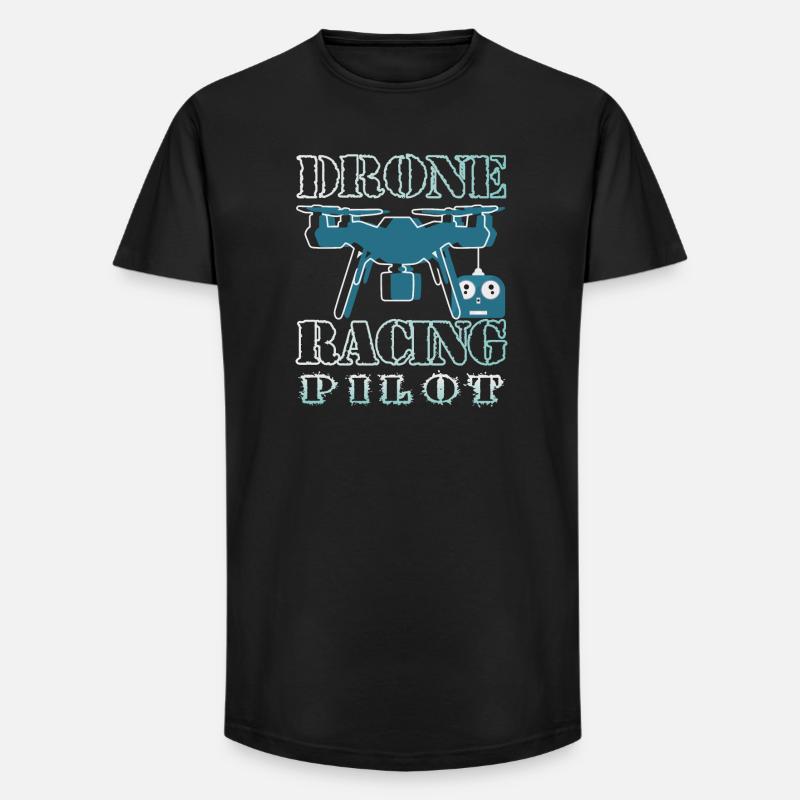 Drohnen Pilot - Long Fit Männer T-Shirt - Schwarz