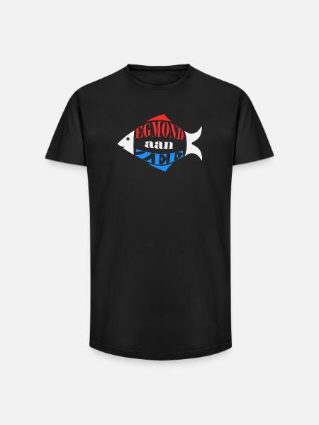 Egmond aan Zee - Long Fit Männer T-Shirt - Schwarz