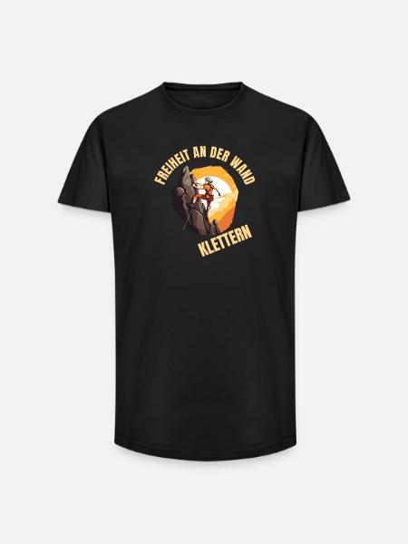 Freiheit an der Wand - Long Fit Männer T-Shirt - Schwarz