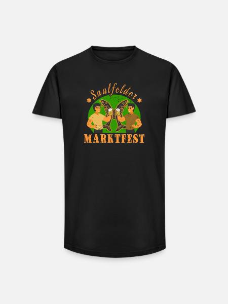 Saalfelder Marktfest - Long Fit Männer T-Shirt - Schwarz