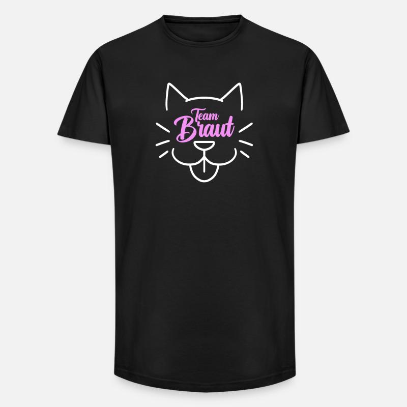 Team Braut Katze - Long Fit Männer T-Shirt - Schwarz