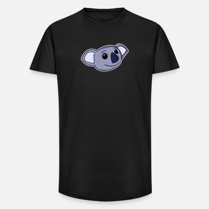 Koala Bear Head - Long Fit Men's T-Shirt - black
