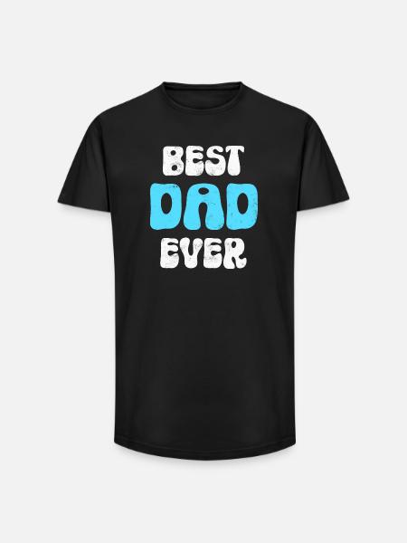 Father Dad - Long Fit Men's T-Shirt - black