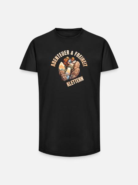 Abenteuer & Freiheit - Long Fit Männer T-Shirt - Schwarz