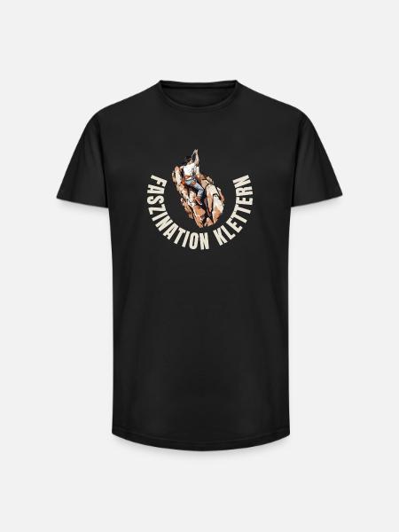 Faszination Klettern - Long Fit Männer T-Shirt - Schwarz