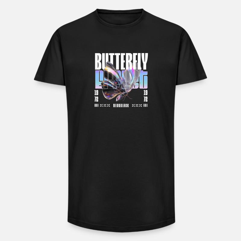 Butterfly Effect Holo - Long Fit Männer T-Shirt - Schwarz