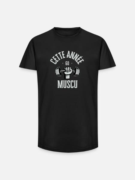 This year go muscu - Long Fit Men's T-Shirt - black