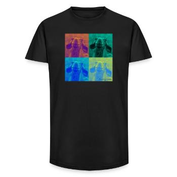 Secret of Moose - Duplex - Long Fit Männer T-Shirt - Schwarz - Vorne - AI Model Male 185 light (185cm)