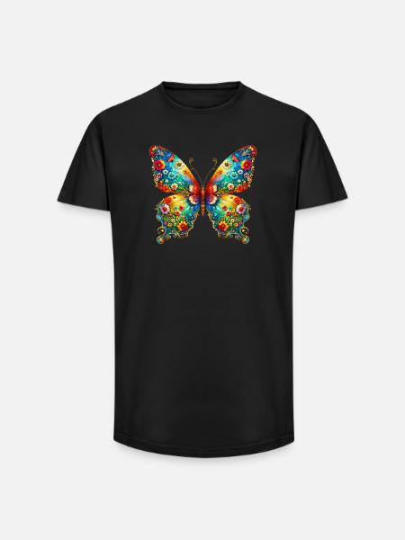 Papillon - T-shirt coupe longue homme - noir
