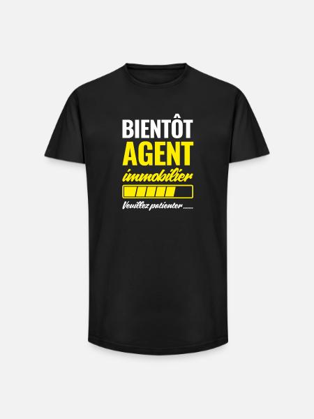 Soon Real Estate Agent please wait - Long Fit Men's T-Shirt - black