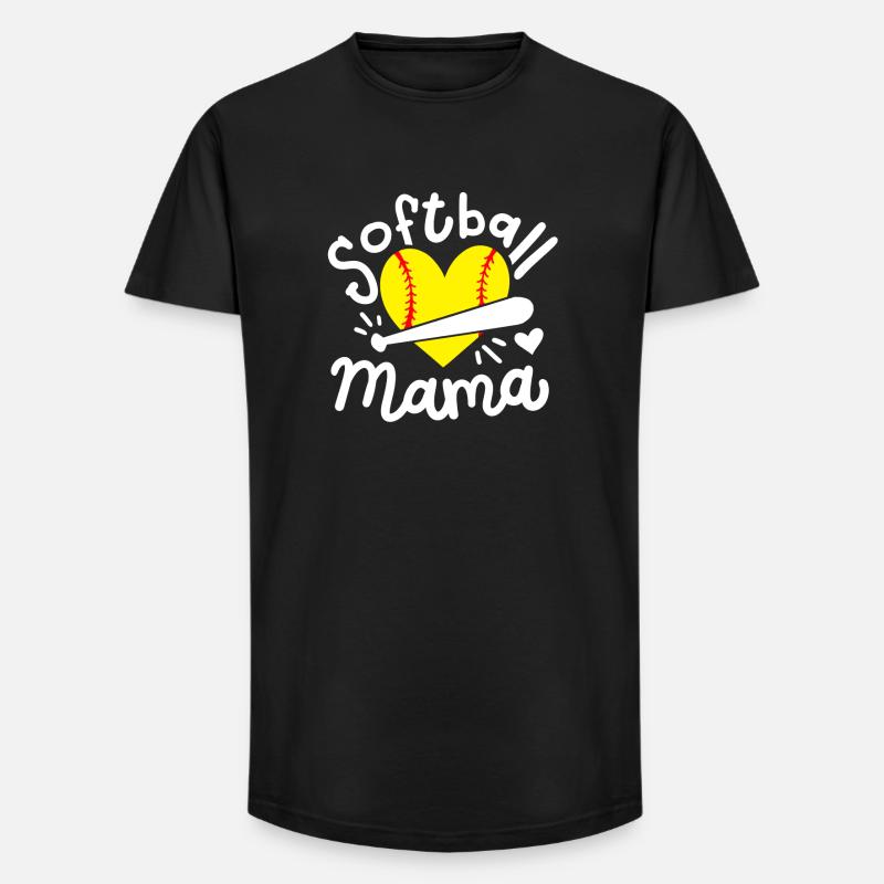 Softball Mama - Long Fit Männer T-Shirt - Schwarz
