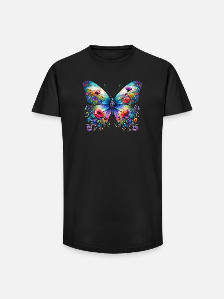 Papillon - T-shirt coupe longue homme - noir
