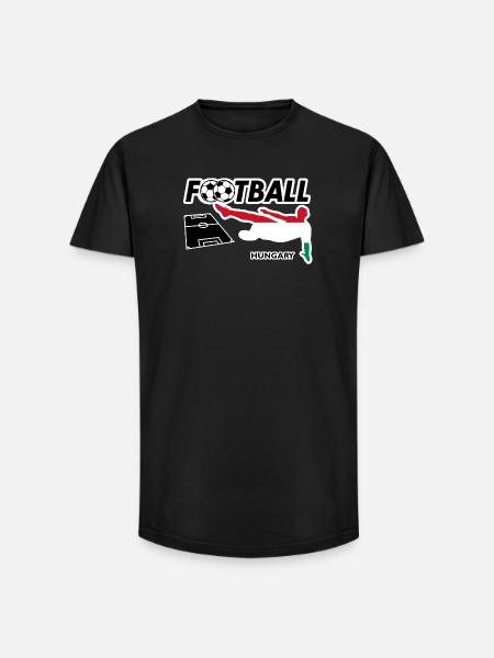 Fußball Fieber Ungarn - Long Fit Männer T-Shirt - Schwarz
