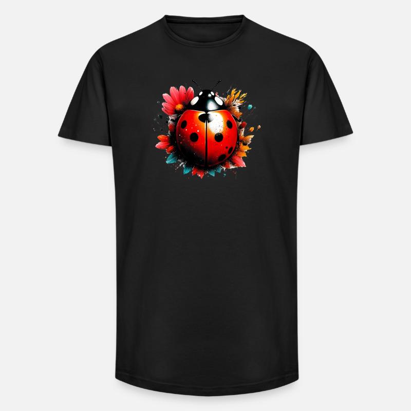 Marienkäfer - Long Fit Männer T-Shirt - Schwarz