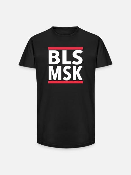 BLSMSK - Long Fit Männer T-Shirt - Schwarz