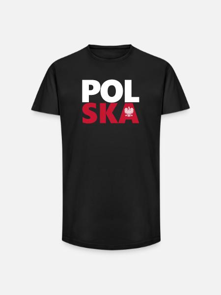 Poland - Long Fit Men's T-Shirt - black
