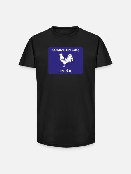 like a rooster in dough - Long Fit Men's T-Shirt - black