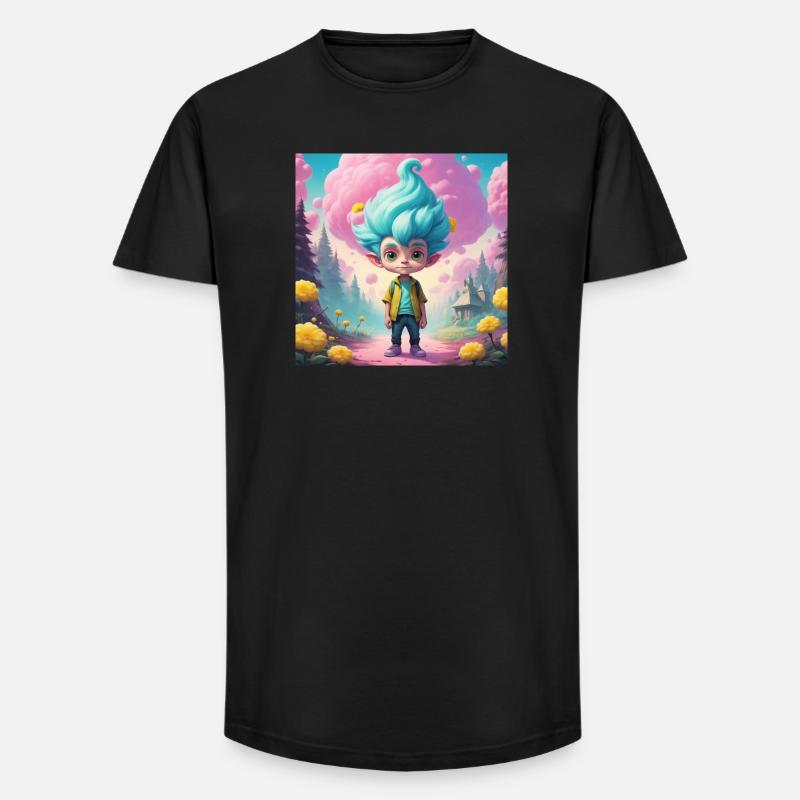 Goblin im Märchenwald - Long Fit Männer T-Shirt - Schwarz