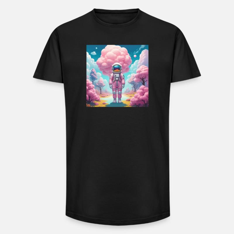 Spaceman - Long Fit Männer T-Shirt - Schwarz
