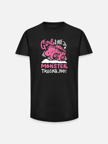 Monstertruck für Mädchen - Long Fit Männer T-Shirt - Schwarz
