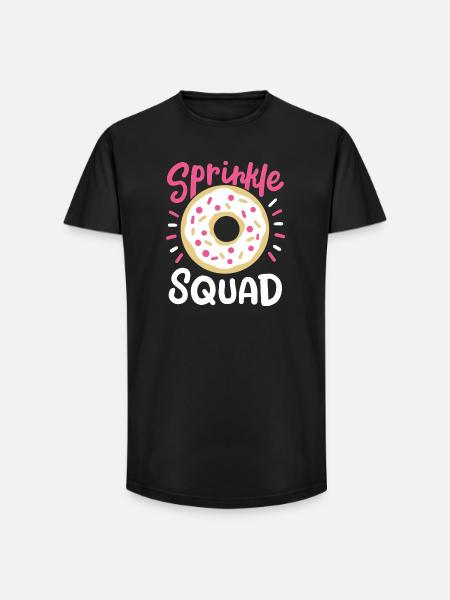 Donut Streusel - Long Fit Männer T-Shirt - Schwarz