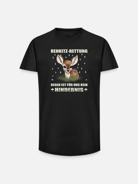 Fawn rescue - Long Fit Men's T-Shirt - black
