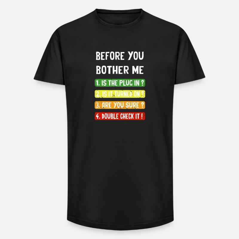 Before you bother me - Long Fit Männer T-Shirt - Schwarz