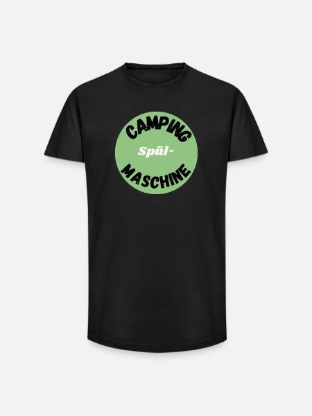 Camping spülmaschine - Long Fit Männer T-Shirt - Schwarz
