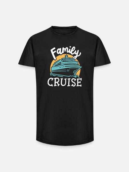 Familien Kreuzfahrt - Long Fit Männer T-Shirt - Schwarz