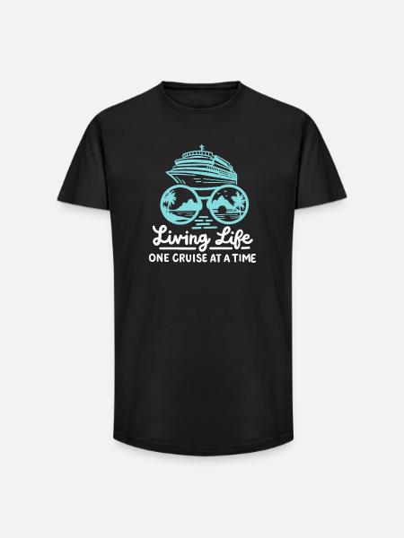Kreuzfahrtschiff Kreuzfahrt - Long Fit Männer T-Shirt - Schwarz