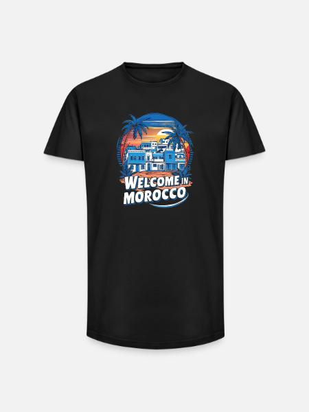 Welcome To Moroccan Village - Long Fit Men's T-Shirt - black