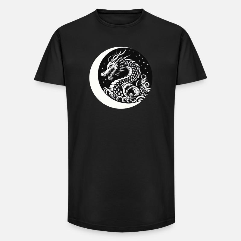 Chinesischer Drache - Long Fit Männer T-Shirt - Schwarz
