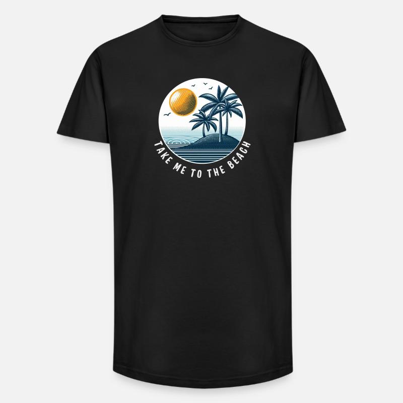 Emmenez-moi à la plage - T-shirt coupe longue homme - noir