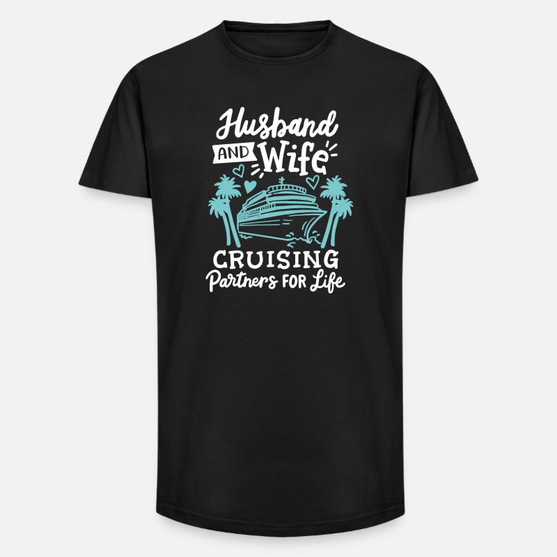 Ehemann Ehefrau Kreuzfahrt Urlaub - Long Fit Männer T-Shirt - Schwarz