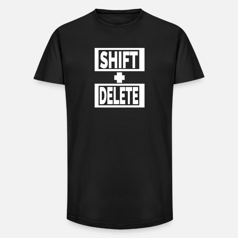 SHIFT+DELETE keyboard lifestyle - Long Fit Men's T-Shirt - black