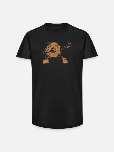 Dabbing Donut - Long Fit Männer T-Shirt - Schwarz