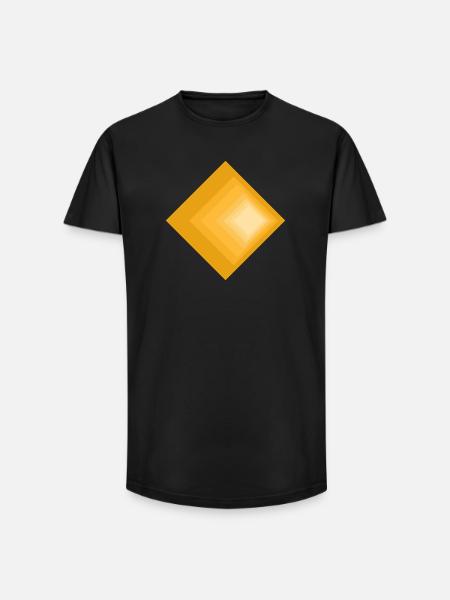Conception dégradée - T-shirt coupe longue homme - noir
