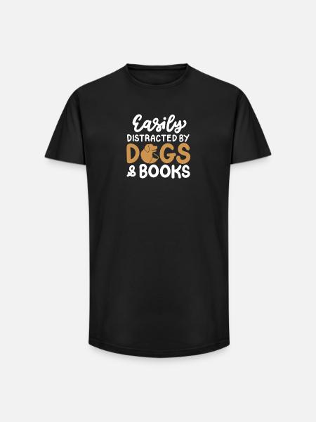 Hundebesitzer Buchliebhaber - Long Fit Männer T-Shirt - Schwarz