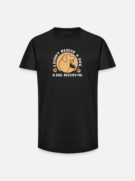 Hunderettung Hunderetter - Long Fit Männer T-Shirt - Schwarz