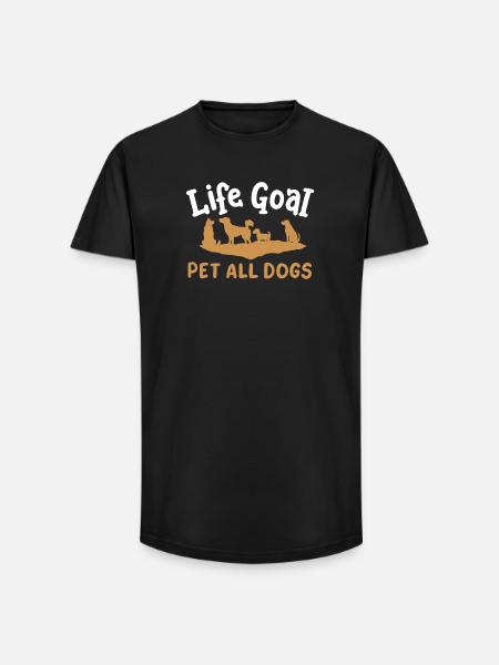 Hundebesitzer Hundeliebhaber - Long Fit Männer T-Shirt - Schwarz