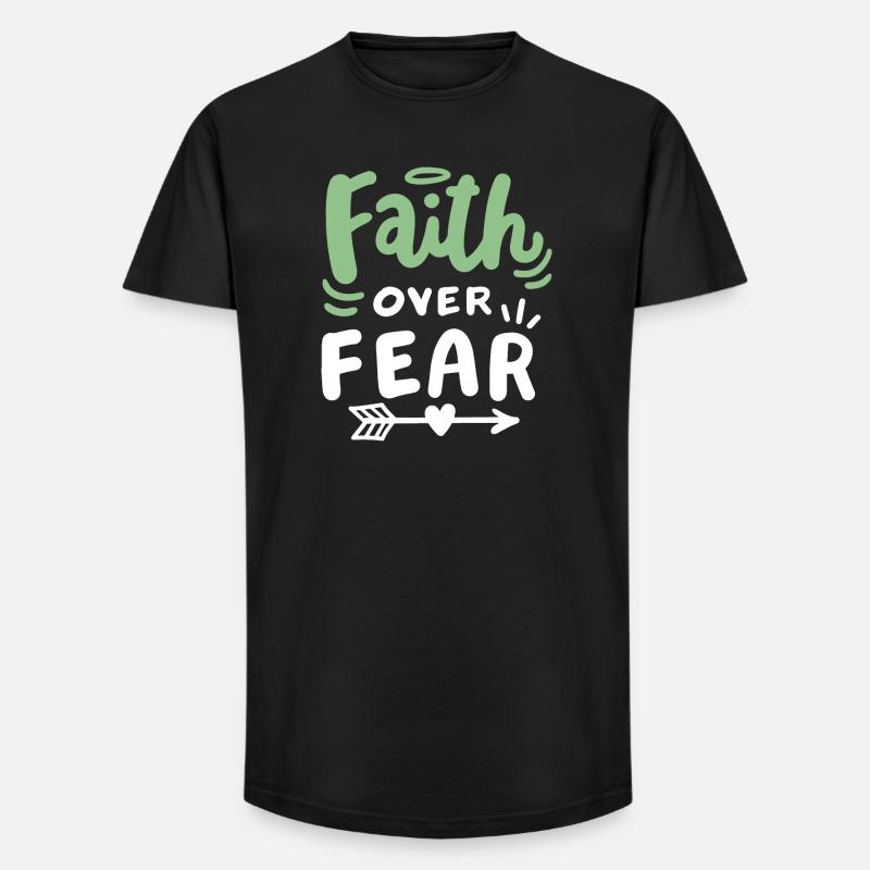 Christlicher Glaube Bibel Zitat - Long Fit Männer T-Shirt - Schwarz