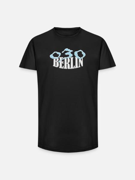 Berlin 030 Shirt exclusive - Long Fit Men's T-Shirt - black