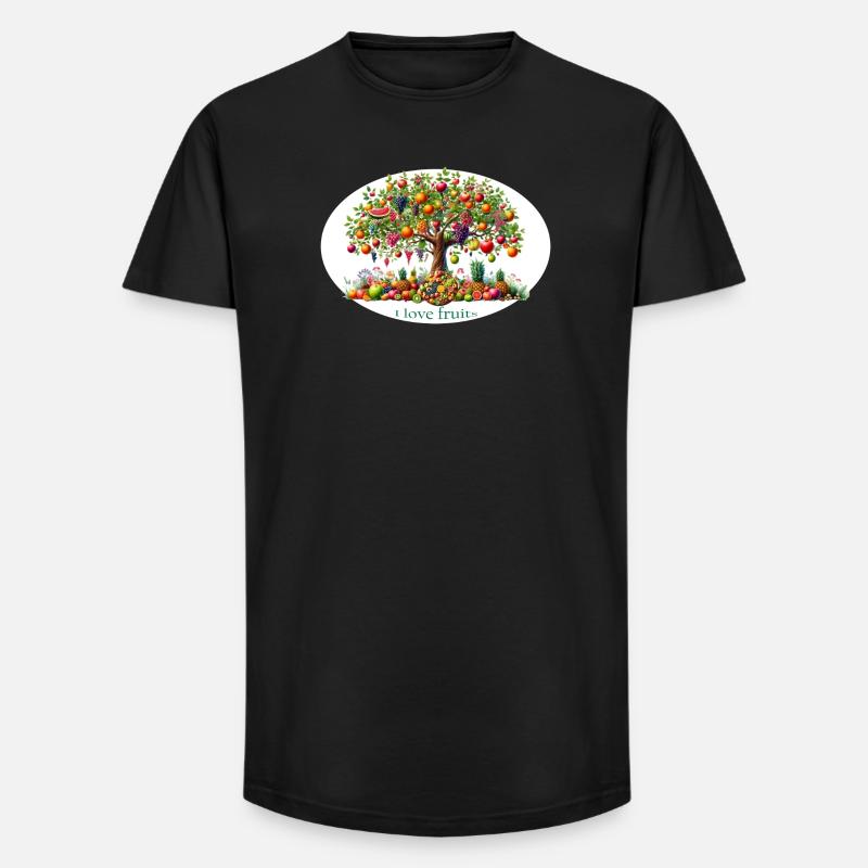 Obstbaum der Liebe - Long Fit Männer T-Shirt - Schwarz