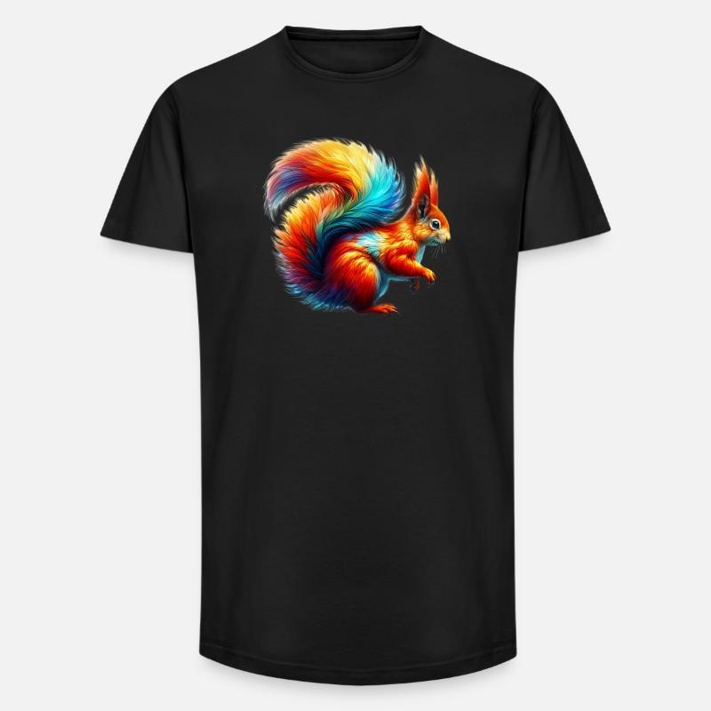 Eichhörnchen - Long Fit Männer T-Shirt - Schwarz
