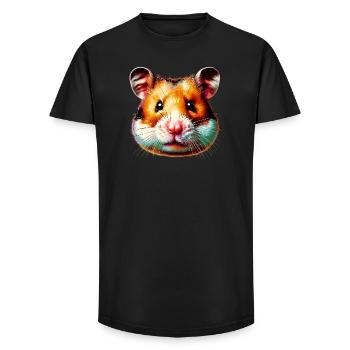 Hamster - Long Fit Men's T-Shirt - black - Front - AI Model Male 185 light (185cm)