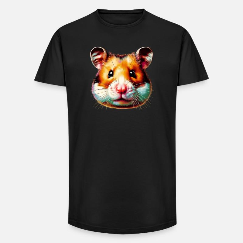 Hamster - Long Fit Männer T-Shirt - Schwarz